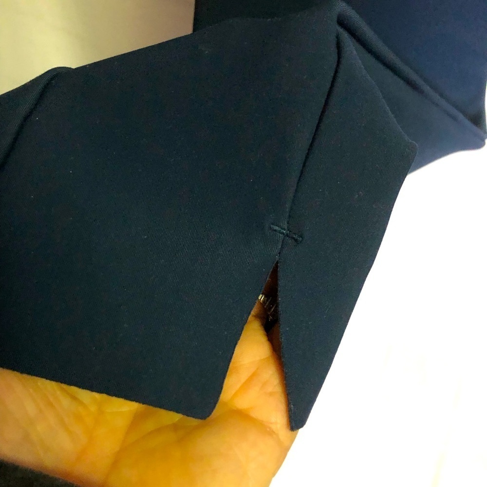 Athleta Pull On Pants Stellar Tight Navy Blue Pockets Athletic Travel Workout L - Picture 5 of 10